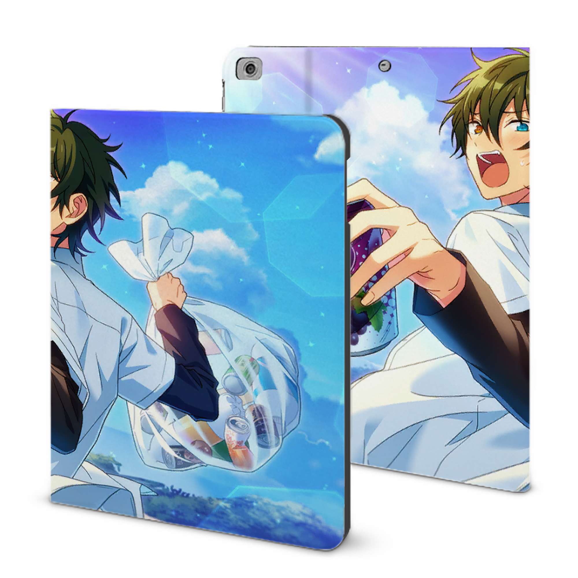 （画像用） あんさんぶるスターズ! Ensemble Stars IPad ケース ブック型 PUレザー TPU 耐衝撃 軽量 薄型 ペン収納なし 全面保護 IPad 各モデル対応